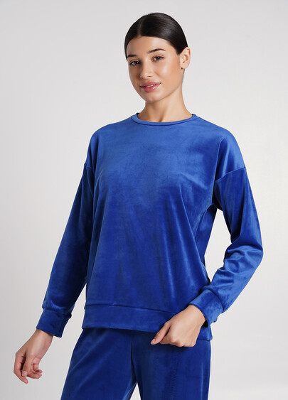 Свитшот из велюра SOFT WINTER 4405/080 navy (синий)