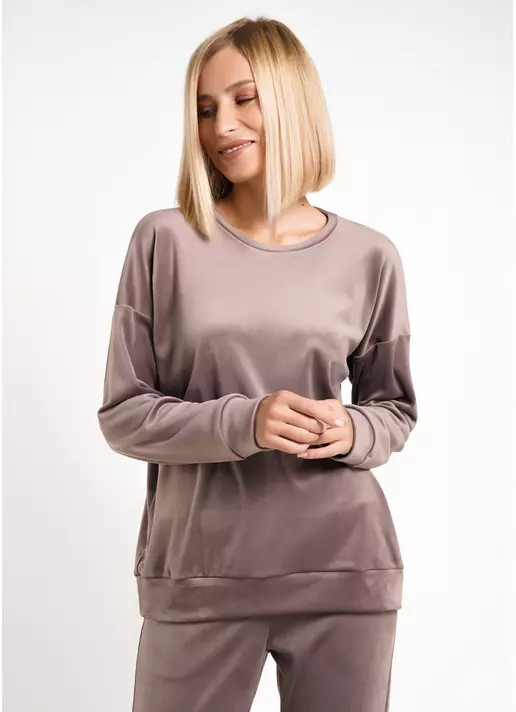 Свитшот из велюра SOFT WINTER 4405/080 taupe (коричневый)