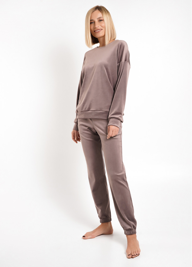 Свитшот из велюра SOFT WINTER 4405/080 taupe (коричневый)