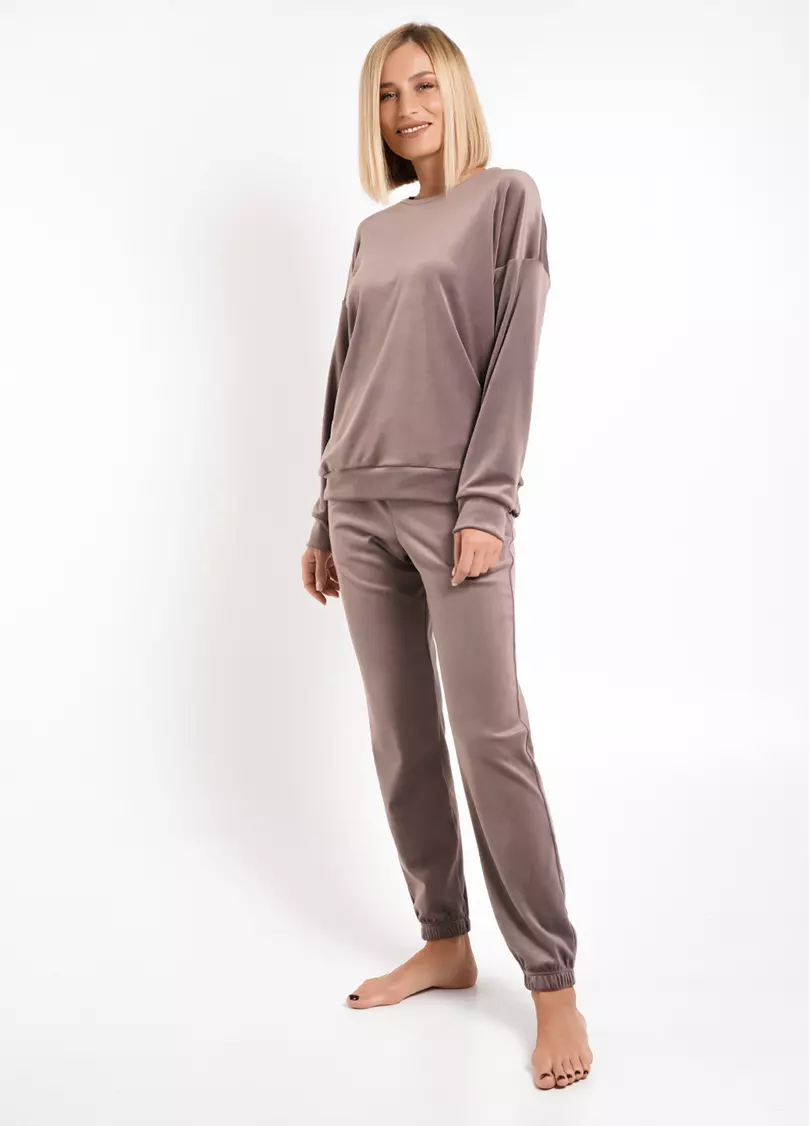 Свитшот из велюра SOFT WINTER 4405/080 taupe (коричневый)