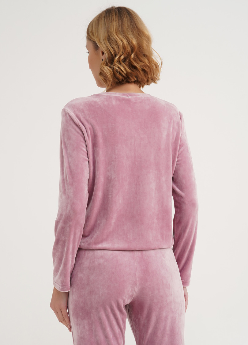 Укорочений світшот велюровий SOFT WINTER 4407/080 pink (рожевий)