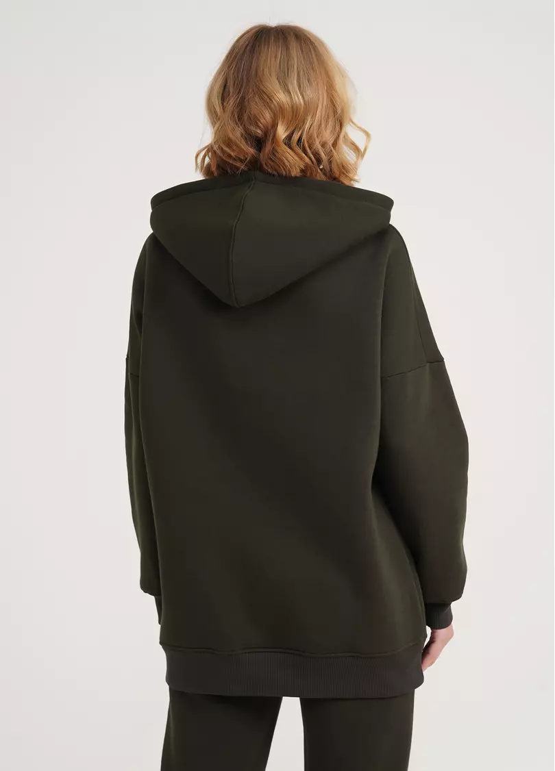 Худі на флісі SPORT STYLE 4414/170 khaki (хакі)