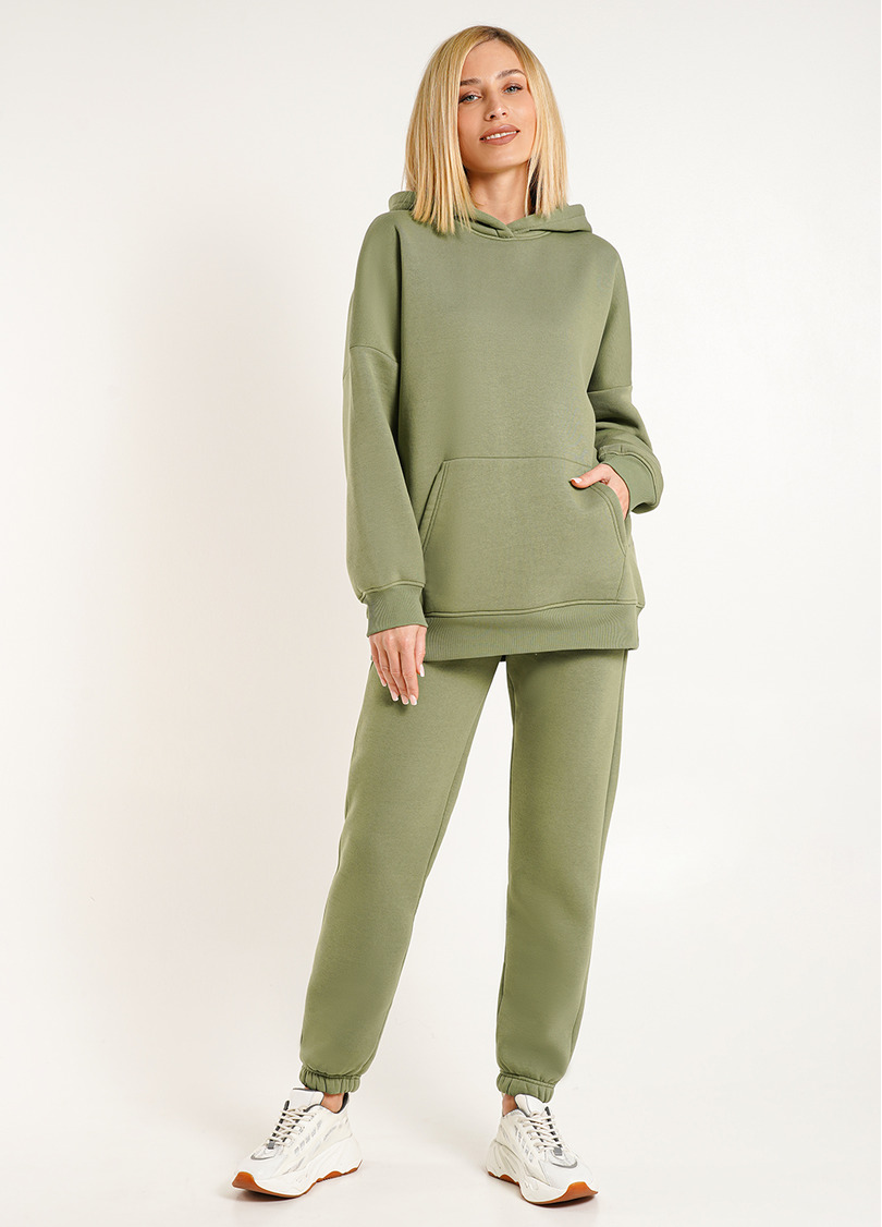 Худи на флисе SPORT STYLE 4414/170 olive (зеленый)