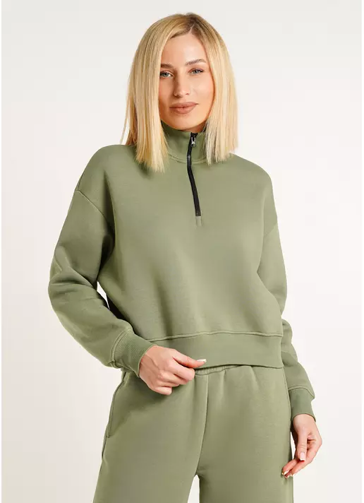 Свитшот на молнии SPORT STYLE 4416/170 olive (зеленый)