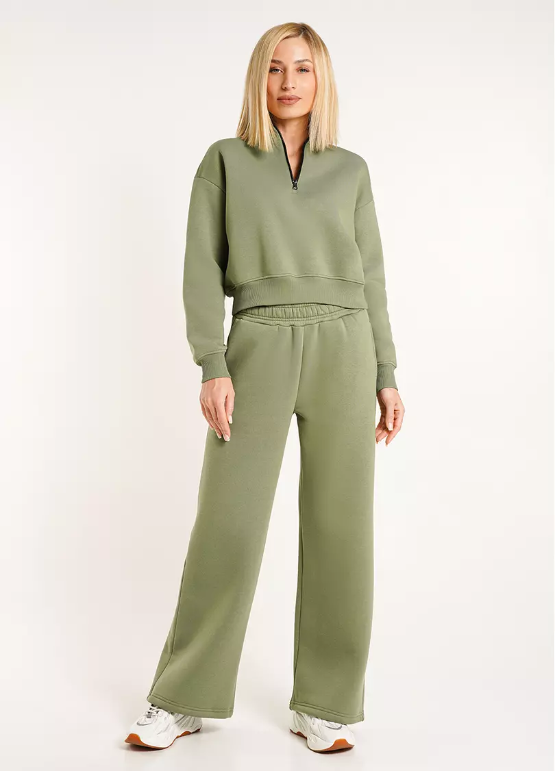 Світшот на блискавці SPORT STYLE 4416/170 olive (зелений)