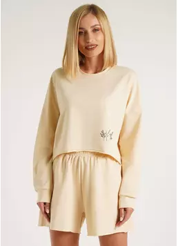 Світшот укорочений з необробленим краєм STREET STYLE 4415/180 beige (бежевий)