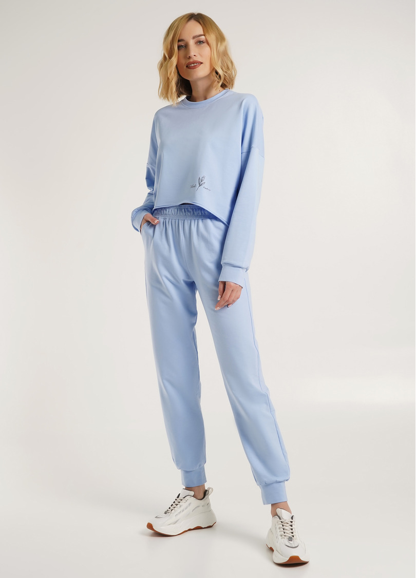 Свитшот укороченный с необработанным краем STREET STYLE 4415/180 blue (голубой)