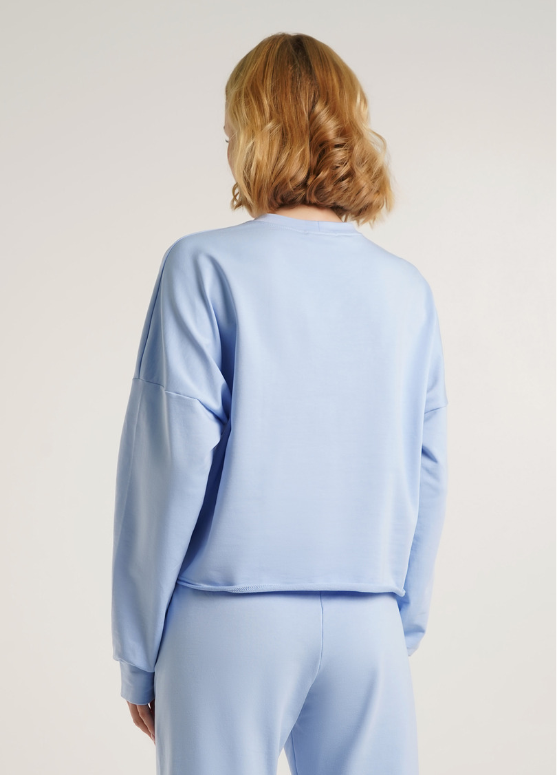 Свитшот укороченный с необработанным краем STREET STYLE 4415/180 blue (голубой)