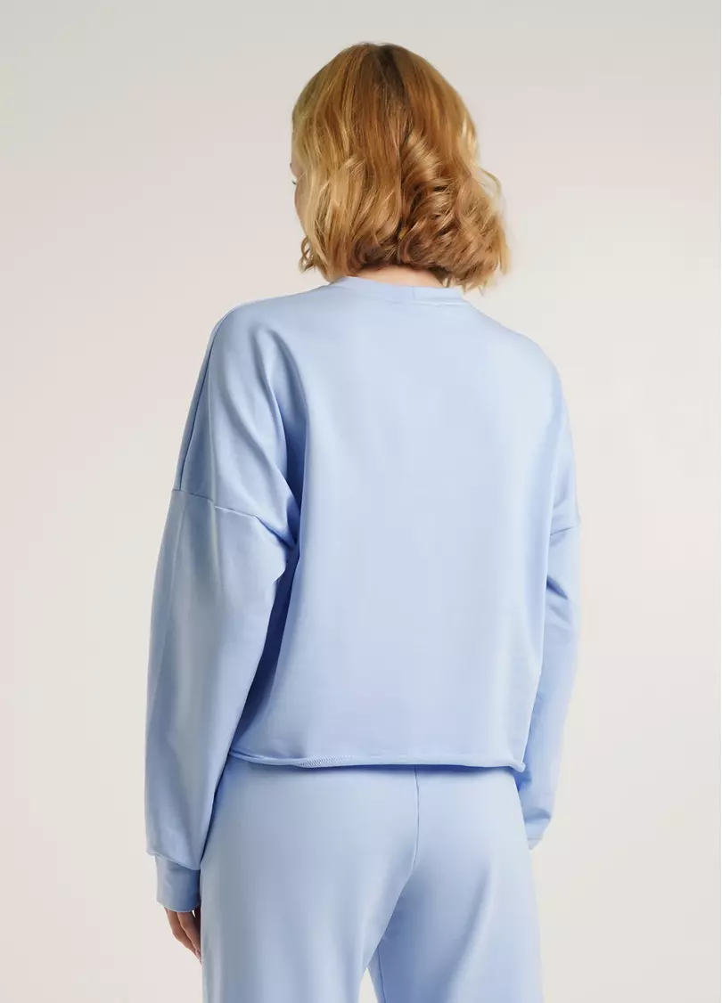 Свитшот укороченный с необработанным краем STREET STYLE 4415/180 blue (голубой)