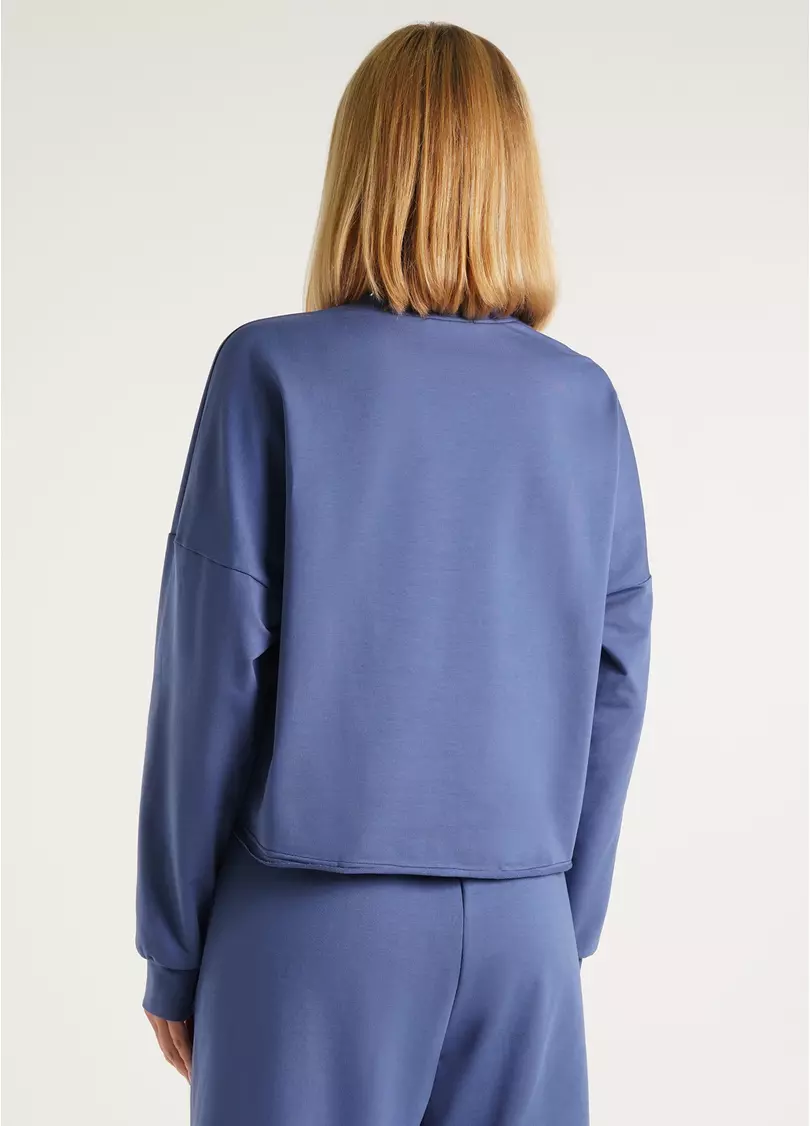 Свитшот укороченный с необработанным краем STREET STYLE 4415/180 navy (синий)