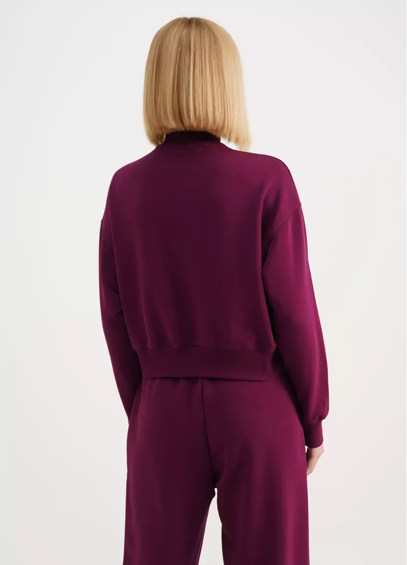 Свитшот на молнии из трехнитки STREET STYLE 4416/160 magenta purple (фиолетовый)