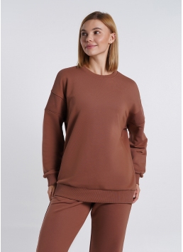 Хлопковый свитшот STREET STYLE 4423/160 cappuccino (коричневый)