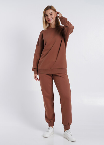 Хлопковый свитшот STREET STYLE 4423/160 cappuccino (коричневый)