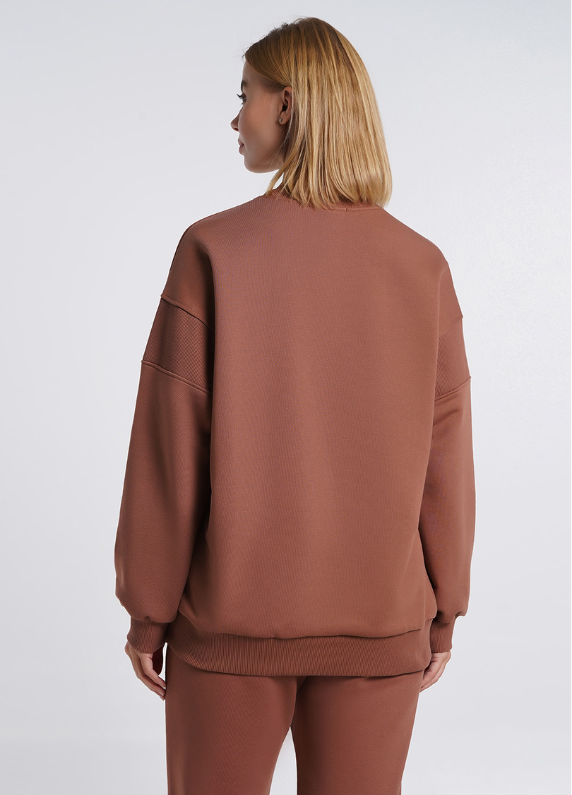 Бавовняний світшот STREET STYLE 4423/160 cappuccino (коричневий)