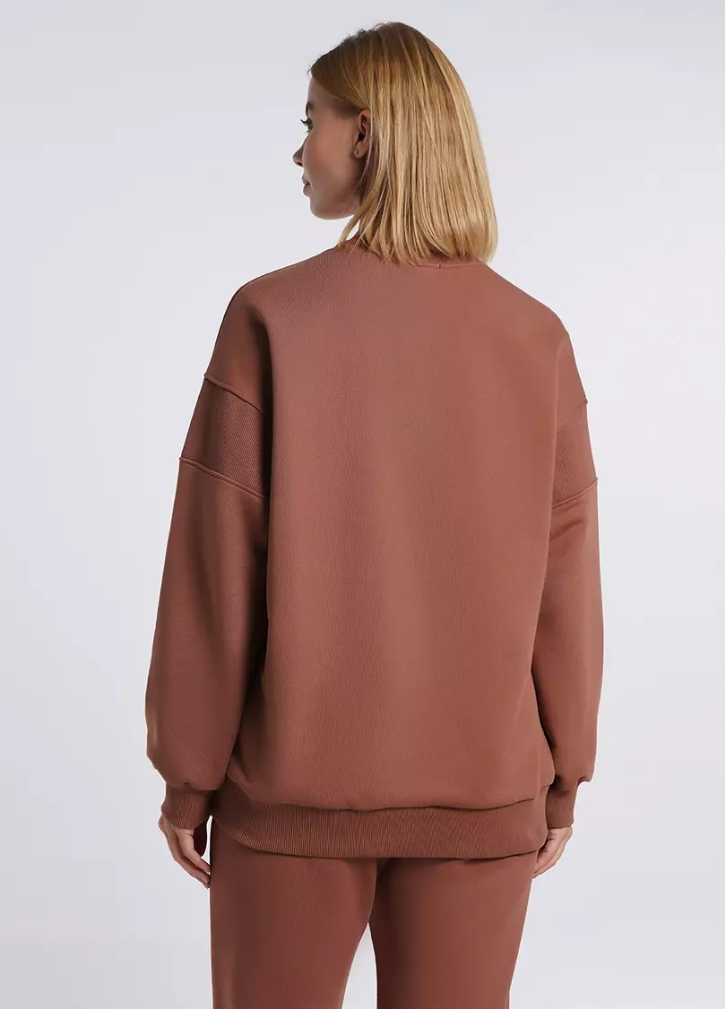 Бавовняний світшот STREET STYLE 4423/160 cappuccino (коричневий)