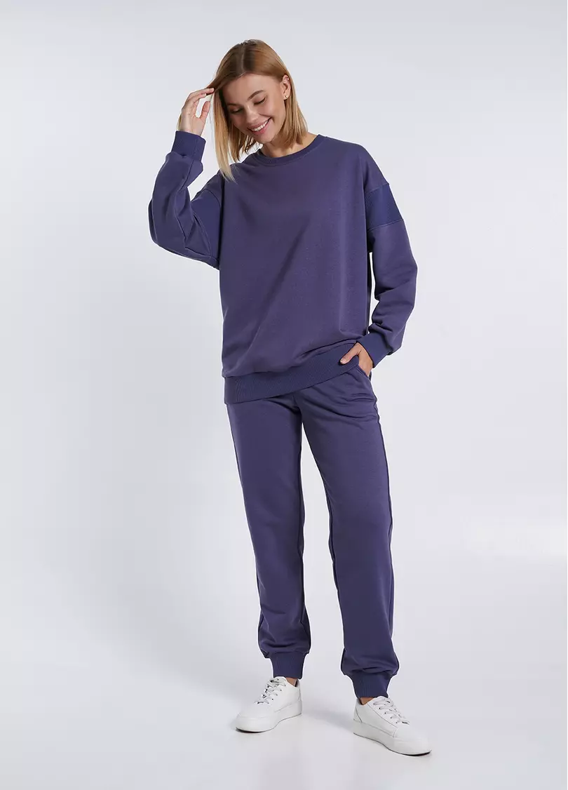 Хлопковый свитшот STREET STYLE 4423/160 jeans (фиолетовый)