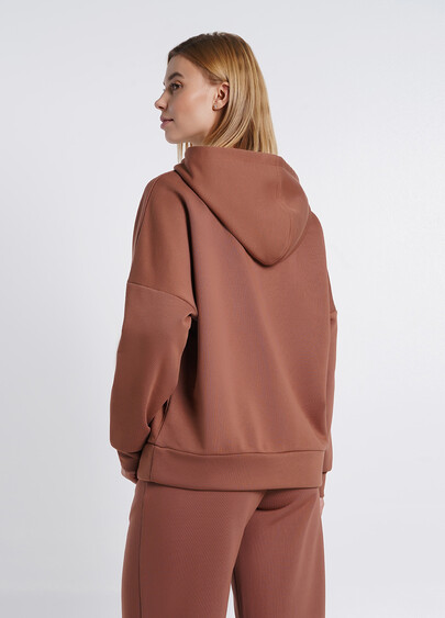 Хлопковое худи STREET STYLE 4424/160 cappuccino (коричневый)