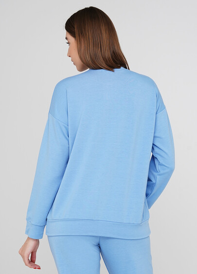 Женский спортивный свитшот SWEATSHIRT SPORT 4408/010 (голубой)