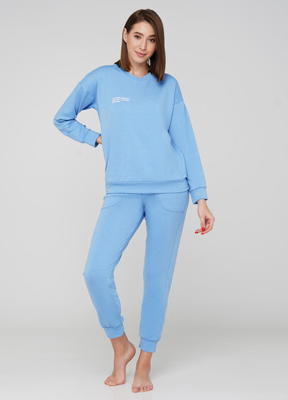 Женский спортивный свитшот SWEATSHIRT SPORT 4408/010 (голубой)
