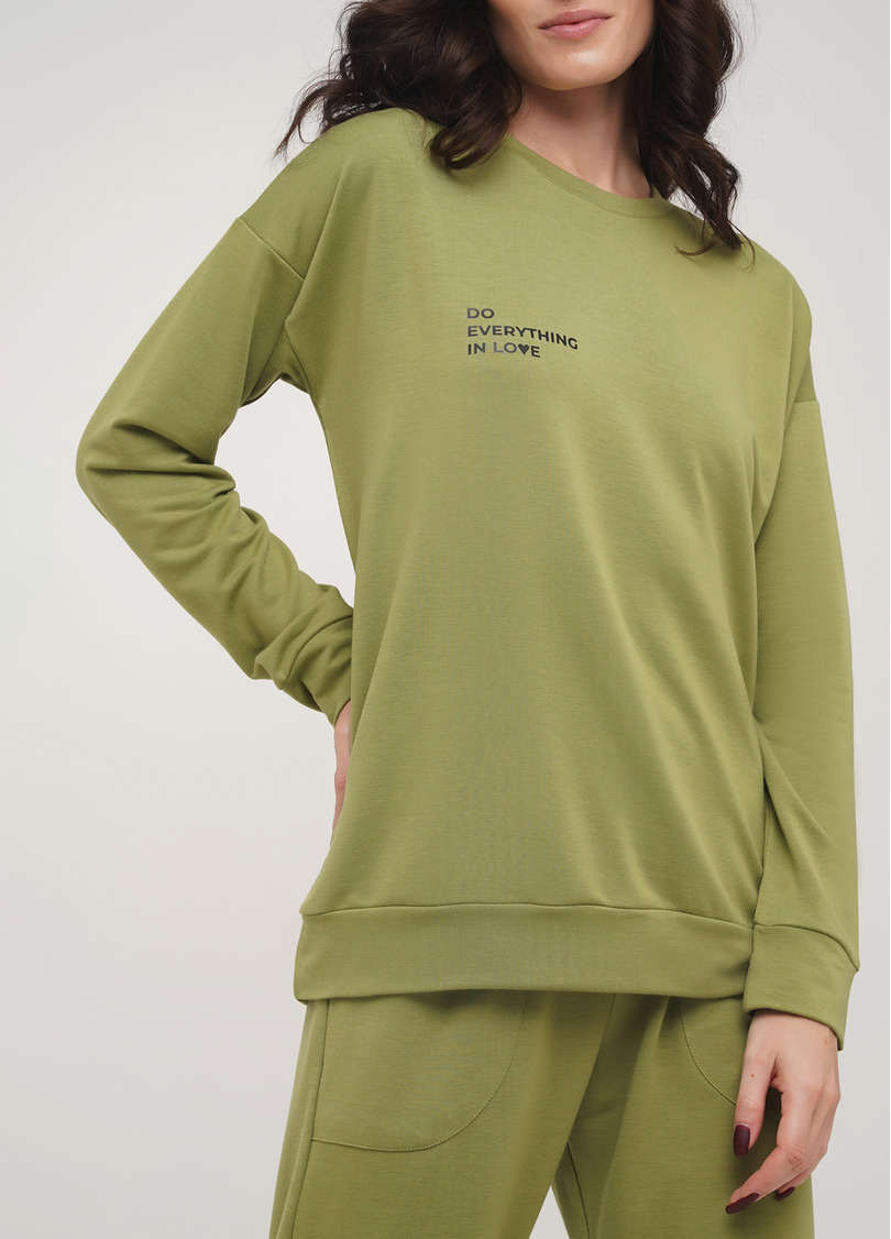 Жіночий спортивний світшот SWEATSHIRT SPORT 4408/010 (хакі)