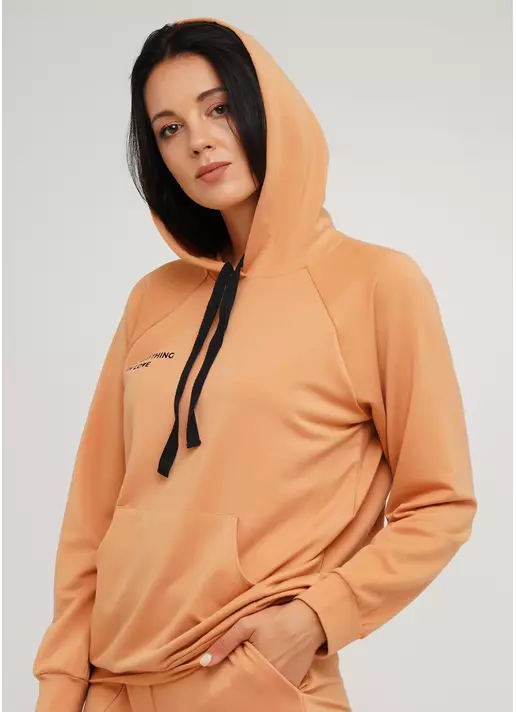 Женский спортивный свитшот с капюшоном SWEATSHIRT SPORT 4409/010 (карамельный)