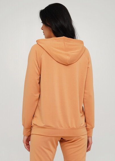 Женский спортивный свитшот с капюшоном SWEATSHIRT SPORT 4409/010 (карамельный)
