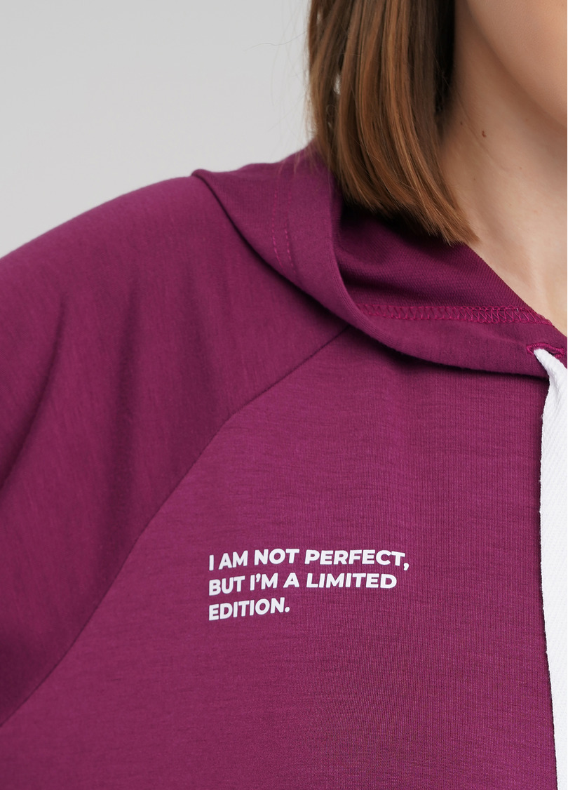 Жіночий спортивний світшот з капюшоном SWEATSHIRT SPORT 4409/010 fucsia (фуксія)