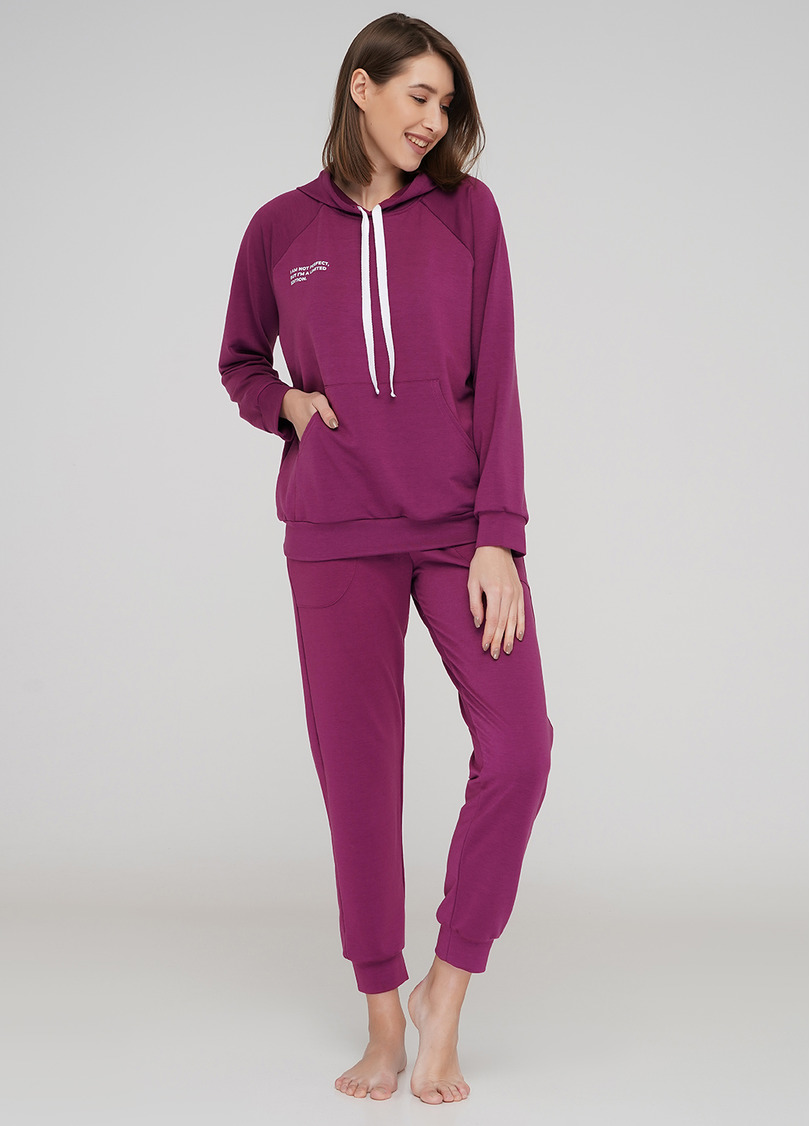 Жіночий спортивний світшот з капюшоном SWEATSHIRT SPORT 4409/010 fucsia (фуксія)