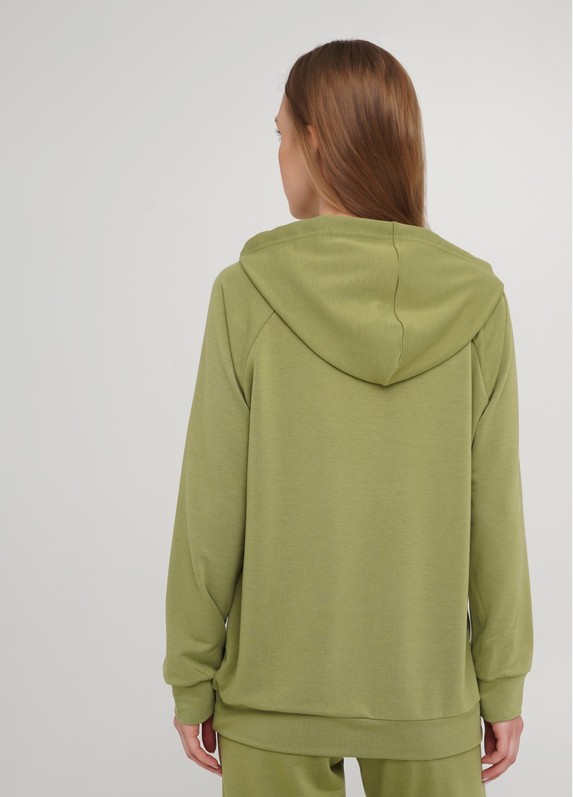 Жіночий спортивний світшот з капюшоном SWEATSHIRT SPORT 4409/010 (хакі)