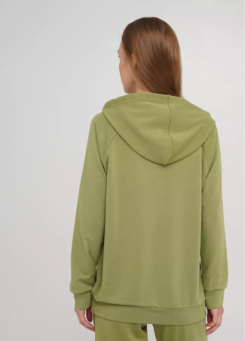 Женский спортивный свитшот с капюшоном SWEATSHIRT SPORT 4409/010 (хаки)