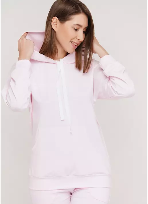Женский спортивный свитшот с капюшоном SWEATSHIRT SPORT 4409/010 (нежно-розовый)