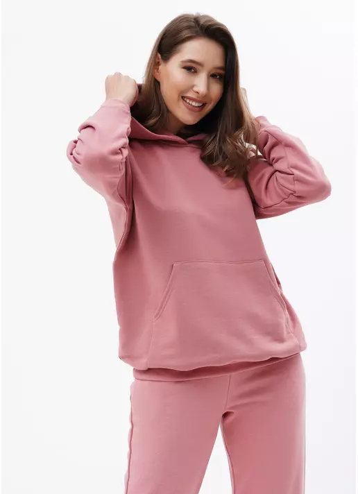 Базовое худи из плотного хлопка SWEATSHIRT SPORT 4409/160 french rose (розовый)