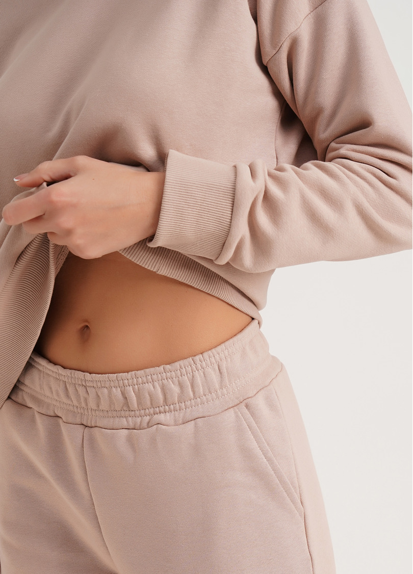 Базове худі з щільної бавовни SWEATSHIRT SPORT 4409/160 mokko (бежевий)