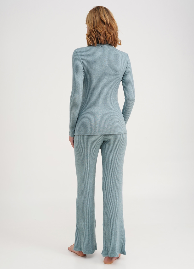 В'язана водолазка в рубчик WARMLY TOUCH 4904/150 mint green (зелений)