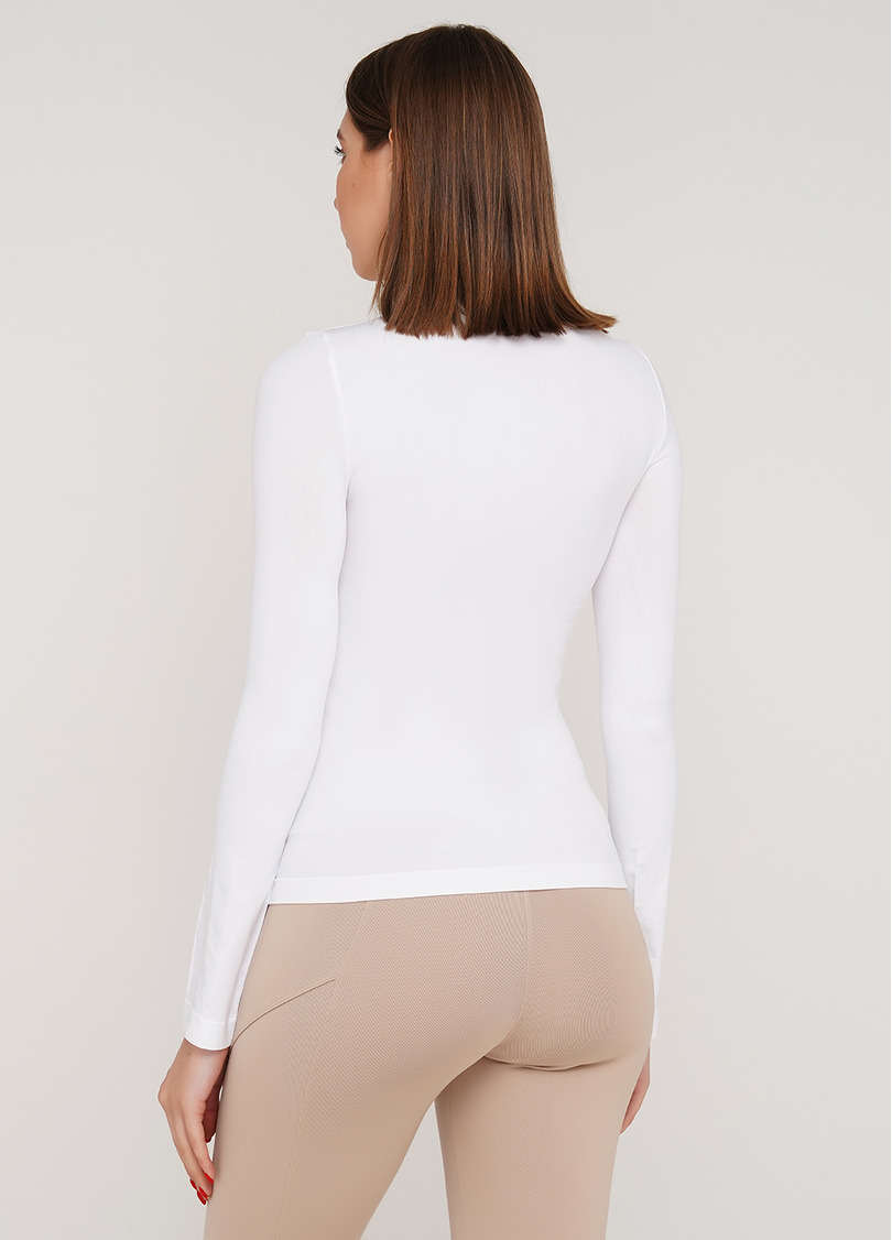 Женская бесшовная водолазка с высоким воротом DOLCEVITA MANICA LUNGA (белый)