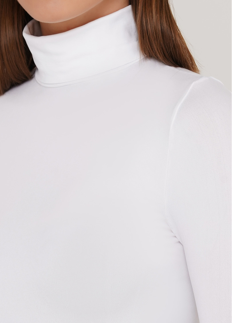 Женская бесшовная водолазка с высоким воротом DOLCEVITA MANICA LUNGA (белый)