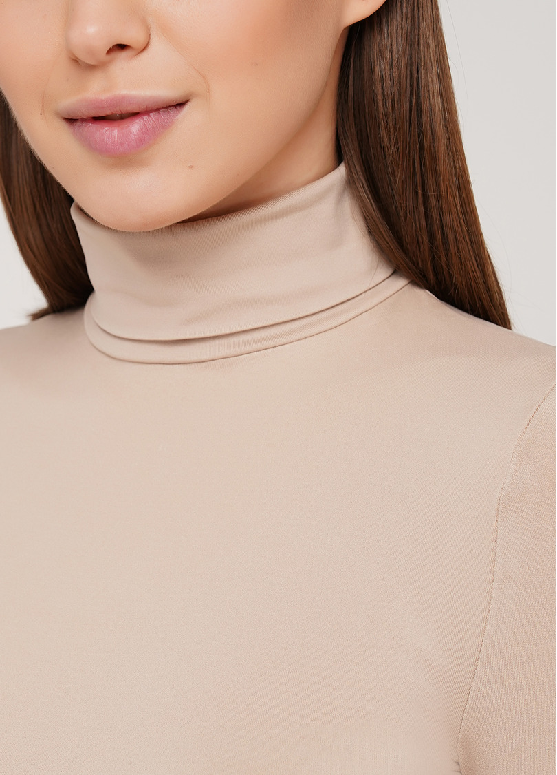 Женская бесшовная водолазка с высоким воротом DOLCEVITA MANICA LUNGA (бежевый)