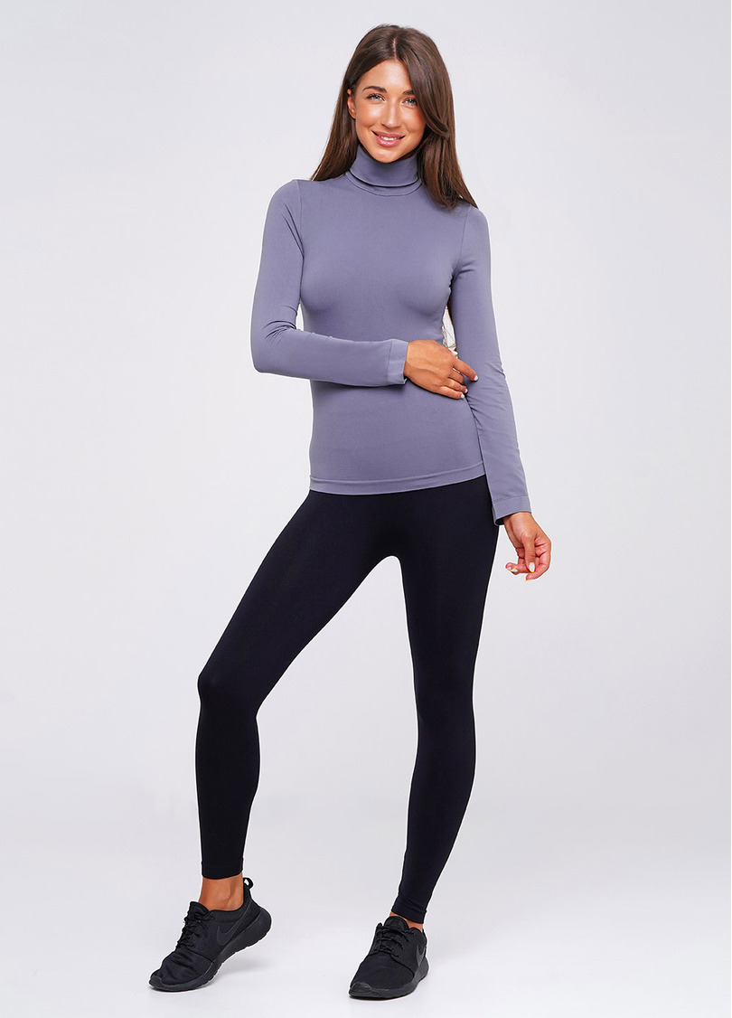 Женская бесшовная водолазка с высоким воротом DOLCEVITA MANICA LUNGA (серый)