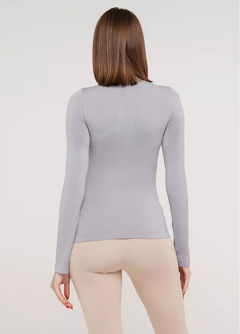 Женская бесшовная водолазка с высоким воротом DOLCEVITA MANICA LUNGA (светло-серый)