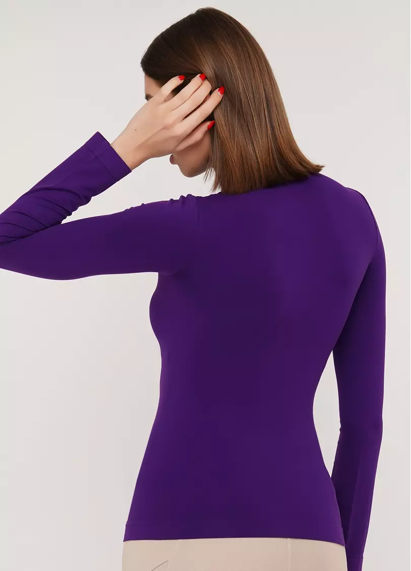Женская бесшовная водолазка с высоким воротом DOLCEVITA MANICA LUNGA (фиолетовый)