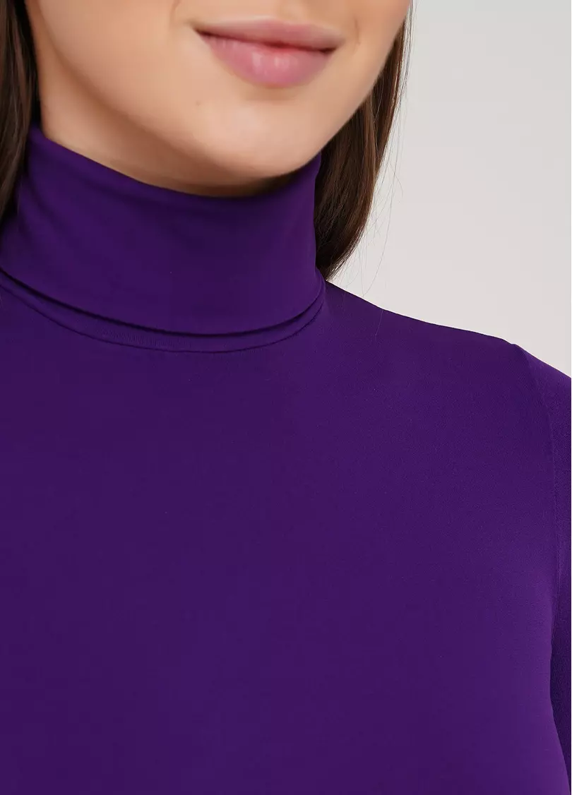 Женская бесшовная водолазка с высоким воротом DOLCEVITA MANICA LUNGA (фиолетовый)