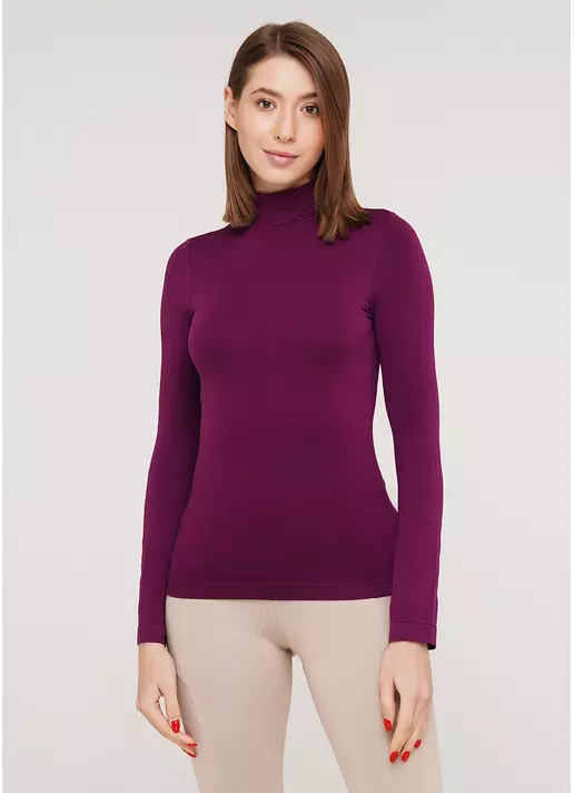 Водолазка с воротом бесшовная LUPETTO MANICA LUNGA magenta purple (фиолетовый)