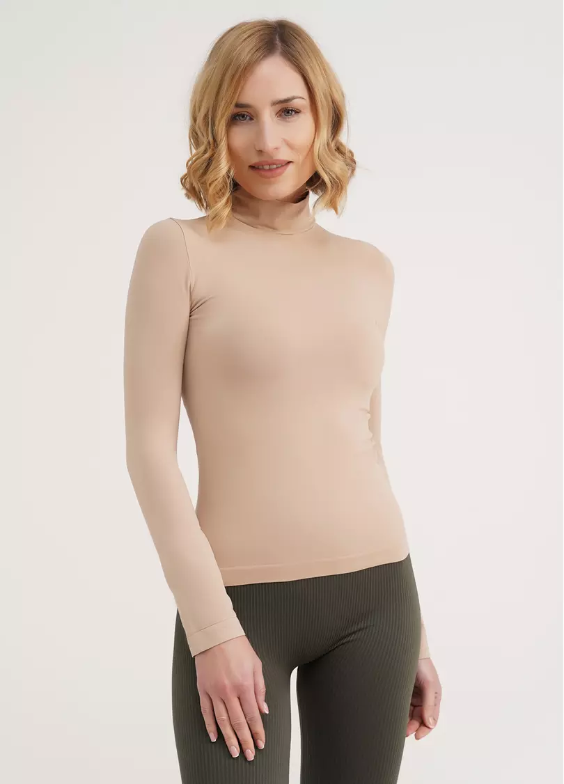 Водолазка з коміром безшовна LUPETTO MANICA LUNGA naturale (бежевий)