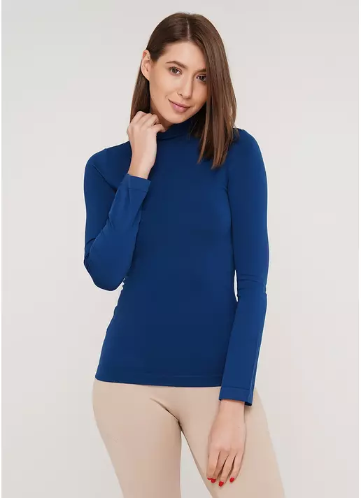 Водолазка с воротом бесшовная LUPETTO MANICA LUNGA (синий)