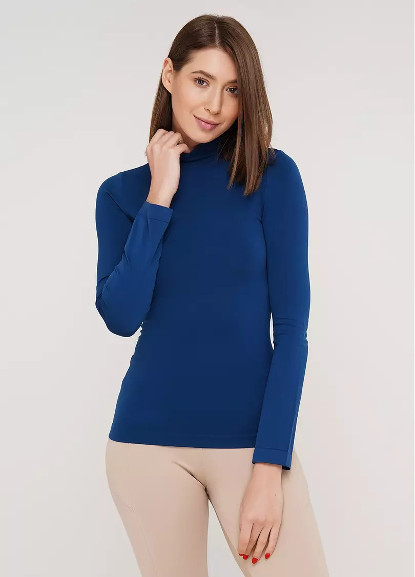 Водолазка с воротом бесшовная LUPETTO MANICA LUNGA (синий)