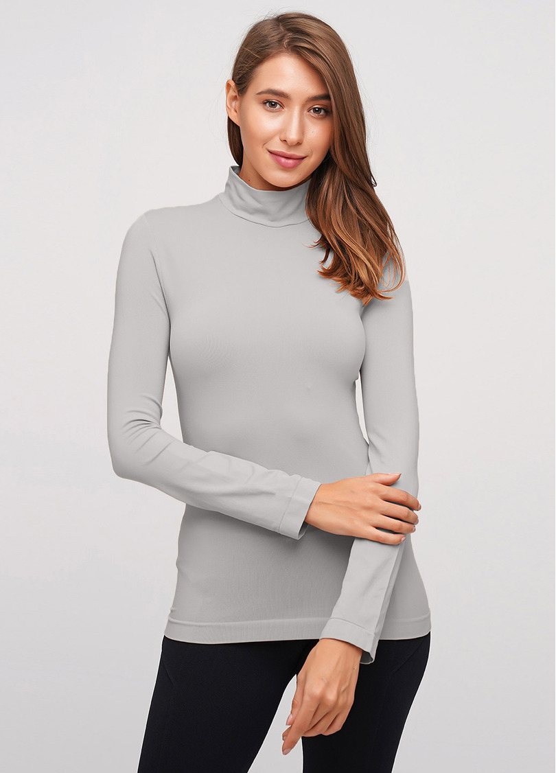Водолазка с воротом бесшовная LUPETTO MANICA LUNGA ultimate grey (серый)