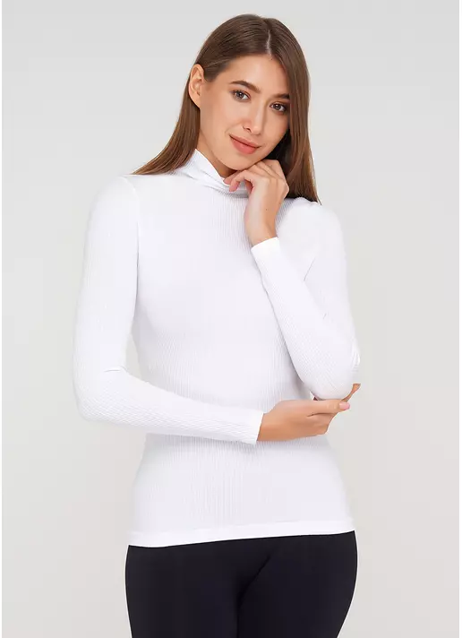 Класична водолазка в рубчик LUPETTO RIB (білий)