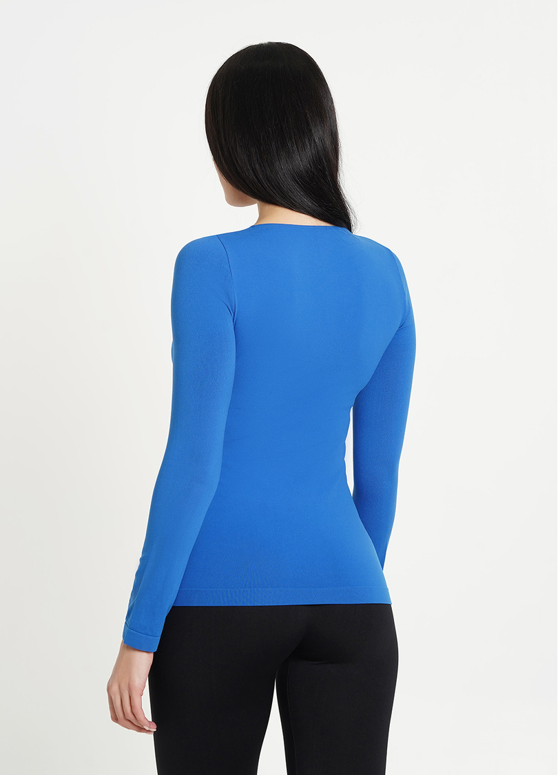 Безшовний лонгслів з круглим вирізом MAGLIA SCOLLO TONDO MANICA LUNGA classic blue (синій)