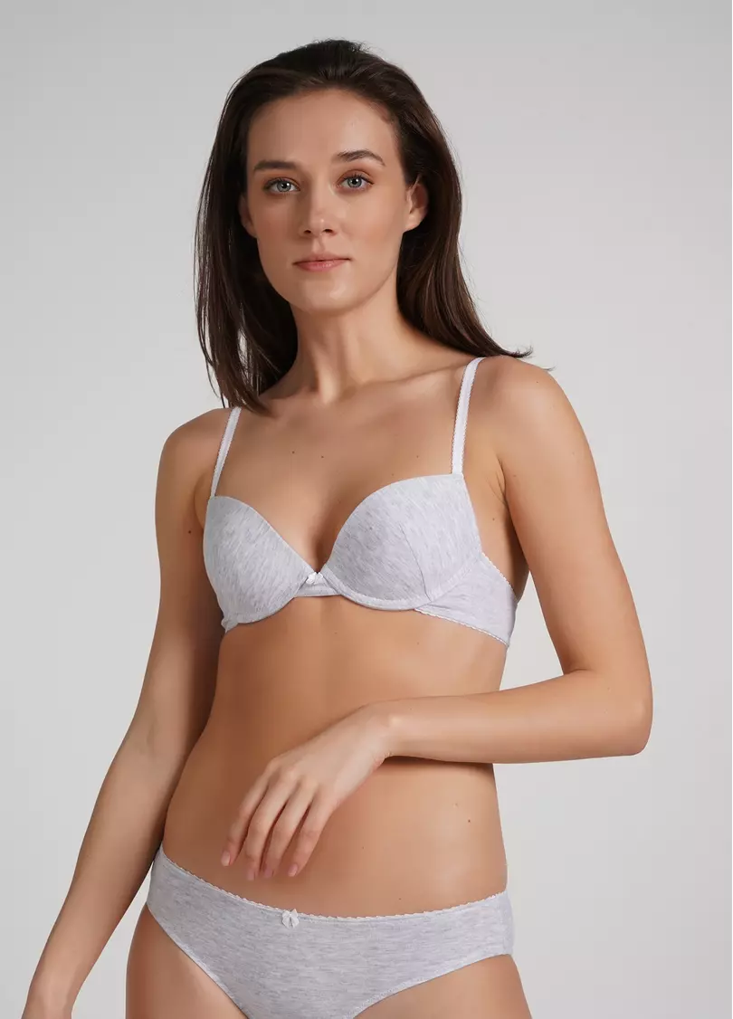 Бюстгальтер из хлопка Basic cotton 1106/60 grey melange (серый)