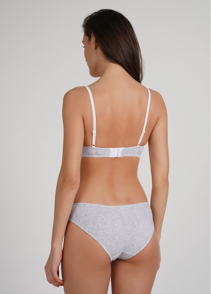 Бюстгальтер з бавовни Basic cotton 1106/60 grey melange (сірий)